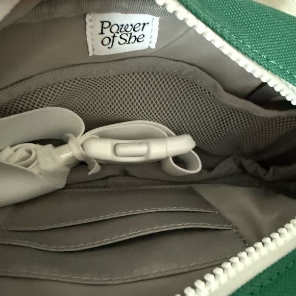 Athleta All About Large Canvas Belt Bag Green & White - Picture 7 of 8